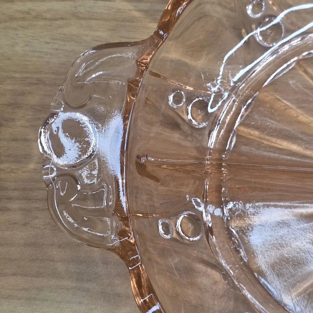 Anchor Hocking Pink Depression Glass Oyster & Pearl 12